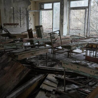 classroom in prypiat school