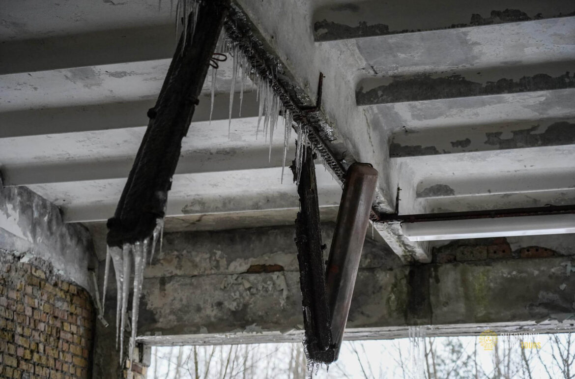 ice in sport complex in pripyat